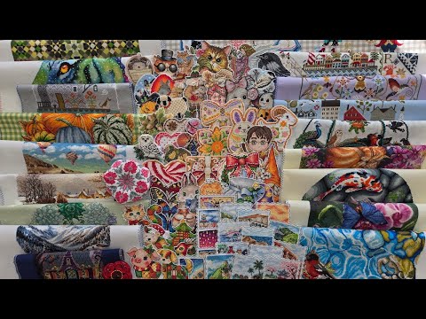 Вышивальные ИТОГИ 2025 года: 25 готовых работ на ткани + 68 игрушек на пластике