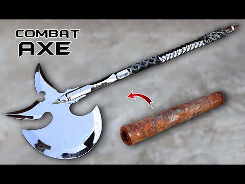 I Turned a Rusty Pipe into Incredible AXE