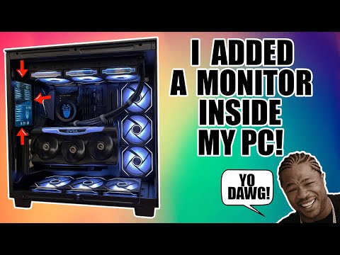 Adding a Monitor to the INSIDE of my NZXT H9 FLOW PC Case!