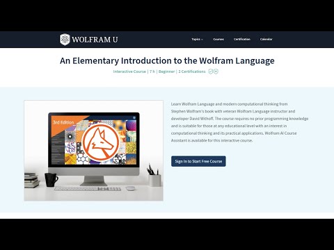 Course Preview: An Elementary Introduction to the Wolfram Language