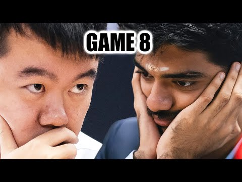 Ding vs Gukesh || GAME 8 || FIDE World Chess Championship Match 2024