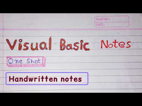 What is visual basic in hindi | One shot