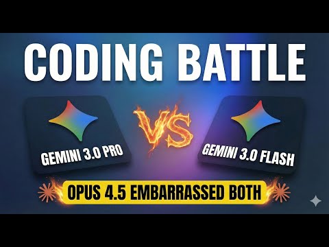 Gemini 3 Pro vs Flash – Both Failed, Then Opus Fixed It in 2 Minutes
