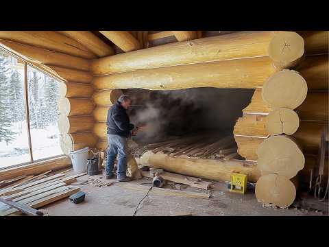 Family Builds 2-STORY LOG CABIN in the Forest in 3 YEARS | Start to Finish by @loginnature856