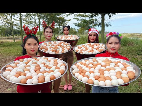 Happy Merry Christmas day and cooking egg recipe in my countryside