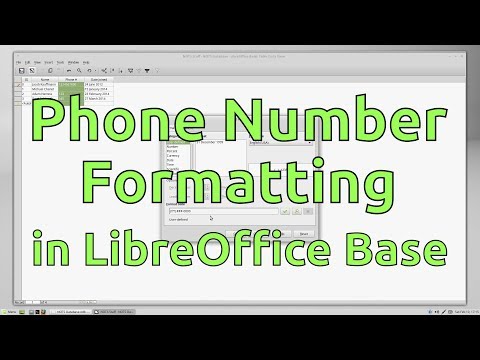Formatting Phone Numbers - LibreOffice Base