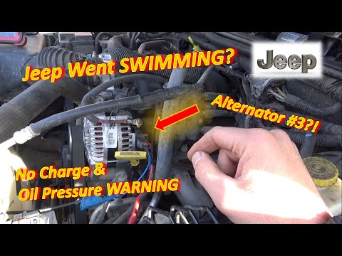 Wrangler Went SWIMMING? (Battery Not Charging & Oil Pressure WARNING?)