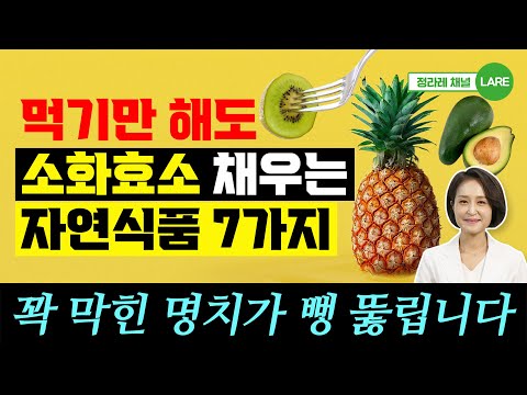 몸속 소화 효소 꽉 채우는 자연식품 7가지. 위장을 살리는 효소 음식 [정라레]