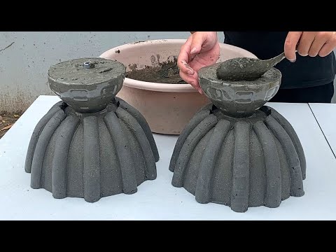 Amazing Flower Pot Making From Cement