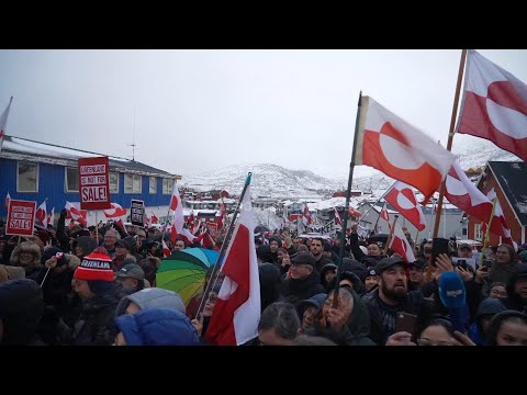 Thousands march in Greenland to support Arctic island