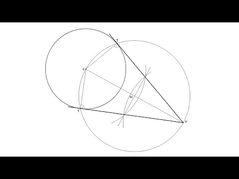 Tangents to a circle from a point P