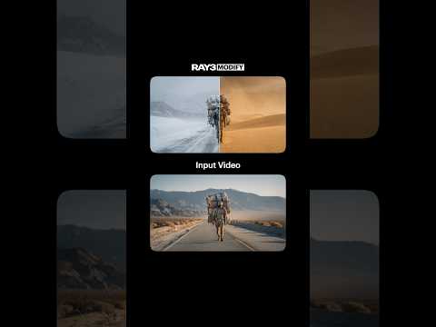 Ray3 Modify is now available. Your vision. Your performance, reimagined. Try now with Dream Machine.