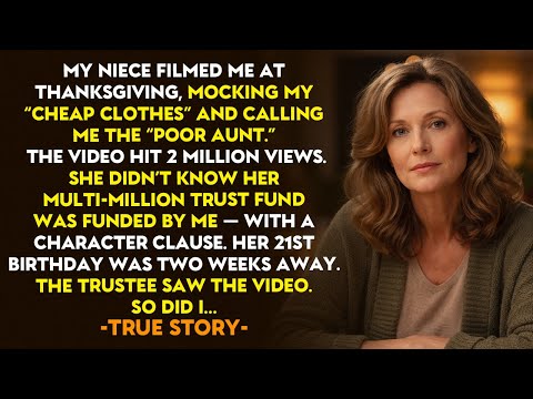HER TRUE STORY👵💔My Niece Mocked Her “Poor Aunt” at Thanksgiving — Then Her Trust Fund Was Taken Away