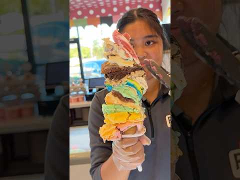 Asked for 20 slices of ice cream #icecream #rainbow