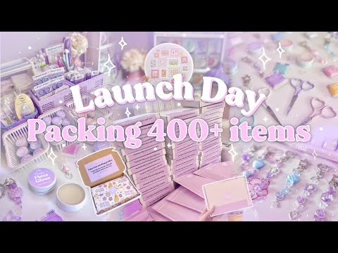 Small business launch- WE SOLD OUT! ⋆౨ৎ˚⟡˖ New products packing 400 items for 150 orders
