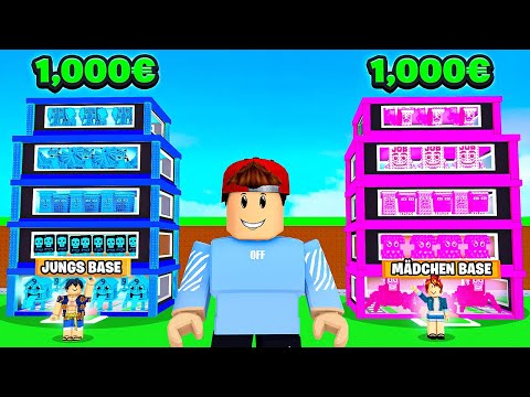 Ich SCHENKE 2000€ JUNGS vs MÄDCHEN BASE! (Steal a Brainrot)