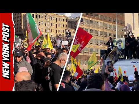 Hezbollah Supporters Protest Outside Lebanon PM's Office