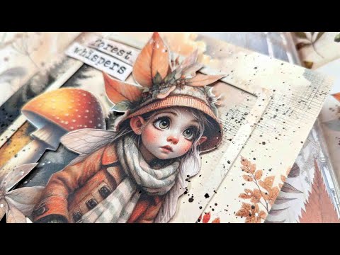 SIMPLE Card from A4 - HUGE background page - Autumn Stories #maremicollagebooks