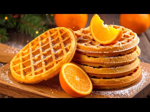 New Year's Belgian Waffles in 5 minutes! 🎄 A magical waffle everyone will love!