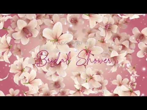2 Hour Bridal Shower Background Video with Music and White Orchids Backdrop