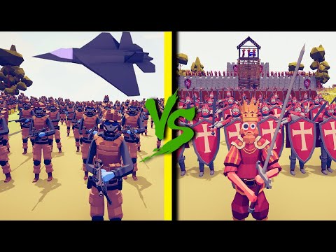 MODERN ARMY vs MEDIEVAL ARMY - Totally Accurate Battle Simulator TABS