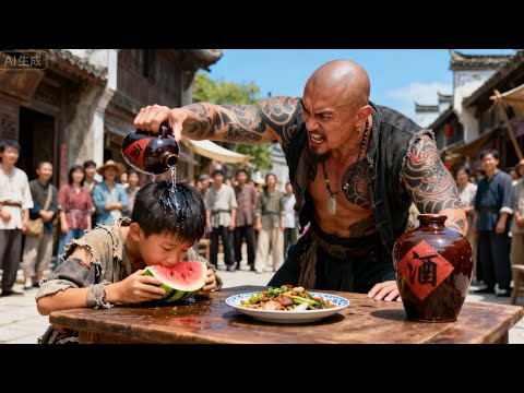 The melon-eating boy is a kung fu master—takes down ten killers with one stick instantly!