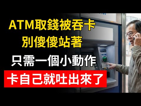 ATM取錢被吞卡，別傻傻站著，只需一個小動作，卡自己就吐出來了！