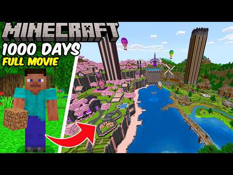 I Survived 1000 Days in Minecraft Bedrock Edition [FULL MOVIE]