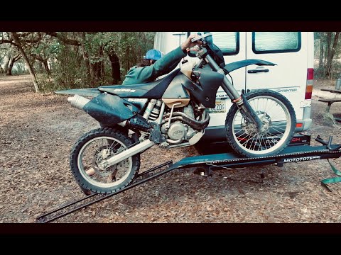 Motorcycle/Dirtbike Hitch Hauler With Swing Out Attachment | VanLife Rear Door Access