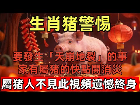 生肖猪警惕！不出7天，要發生「天崩地裂」的事，家有屬猪的快點開消災！屬猪人不見此視頻，遺憾終身！#玄运生肖#屬相運勢#生肖#家運#手寫#生肖運勢的那些事#先知#風水變化#提升運勢