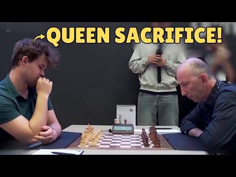 Magnus Carlsen Casually Sacrificed His Queen Against a 2500 ELO Opponent