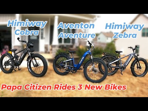 3 eBike Comparison - Aventon Aventure, Himiway Cobra & Zebra