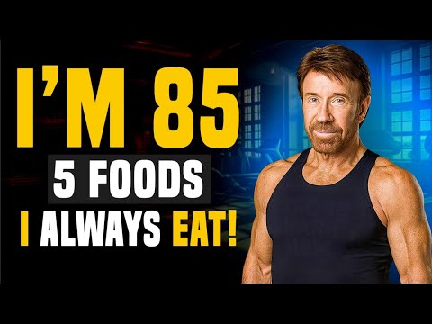 Chuck Norris (85) Still Looks 50! I EAT 5 FOODS & Don't Get Old