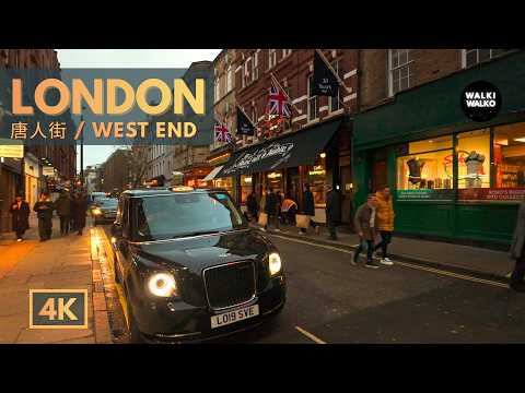 London 🇬🇧  | Chinatown 唐人街 to Soho Walking Tour | 4K