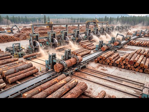 Inside the Largest Wood Sawmill Factory – How Plywood Is Made From Logs to Table (Full Process)