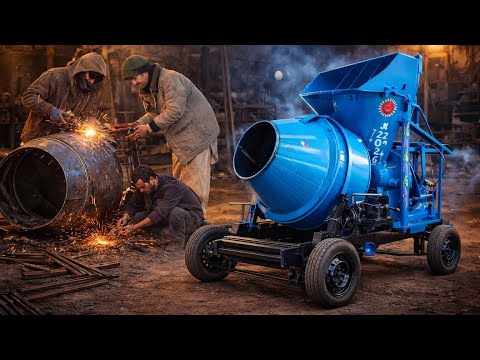 How a Concrete Mixer Machine Is Made | Full Workshop Process | Amazing Mechanics 