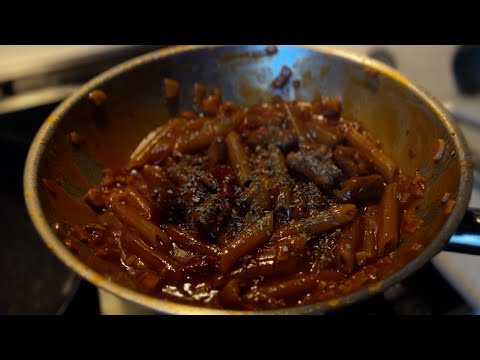 This Red Penne with Pork Offal Is Too Real 🍝🐖