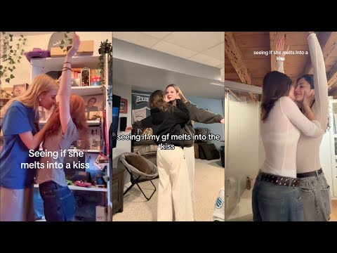 wlw trend (seeing if my gf melts into the kiss 👩‍❤️‍💋‍👩) tiktok compilation…