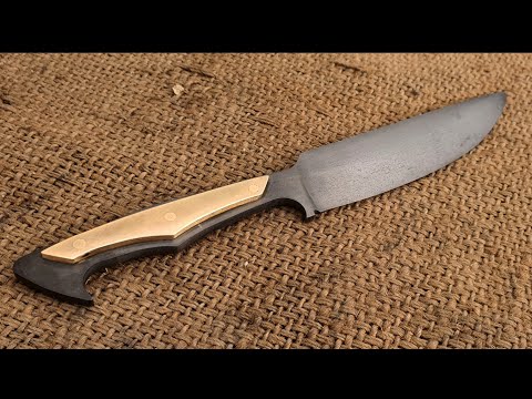 Knife making. hunting knife from an old leaf spring