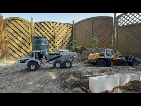 Rc Articulated Truck Volvo A40G, XDRC , 1/14, details and measuring forces with Loader 