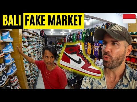 Bali Fake Market Shopping 🇮🇩 (Designer Air Jordans)