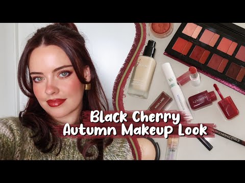 Black Cherry Fall Makeup 🍒 | Burgundy toned autumn makeup | Julia Adams
