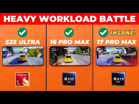 iPhone 17 Pro Max vs Galaxy S25 Ultra & iPhone 16 Pro Max – Heavy Workload Performance Test!