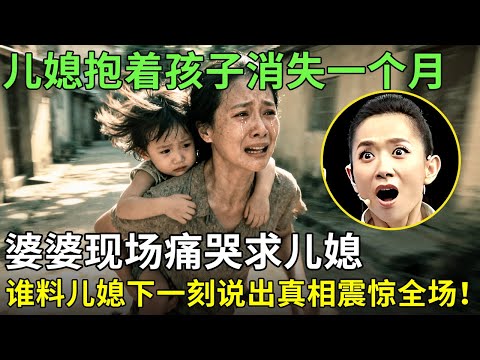 儿媳抱着孩子消失一个月,婆婆现场痛哭求儿媳,谁料儿媳下一刻王芳连线儿媳说出真相震惊全场!【王芳王为念情感调解】