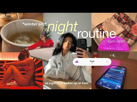 *winter arc* NIGHT ROUTINE š cozy evening, healthy habits + bed-time rituals