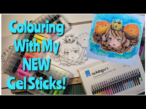 IMPRESSED! Colouring With My NEW Gel Sticks! Camilla D'Errico's Mermaids & Other Sea Creatures 