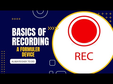 RECORDING BASICS ON THE FORMULER DEVICES