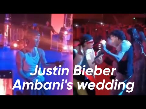 Justin Bieber performance at Anant Ambani and Radhika Merchant wedding #ambani #justinbieber