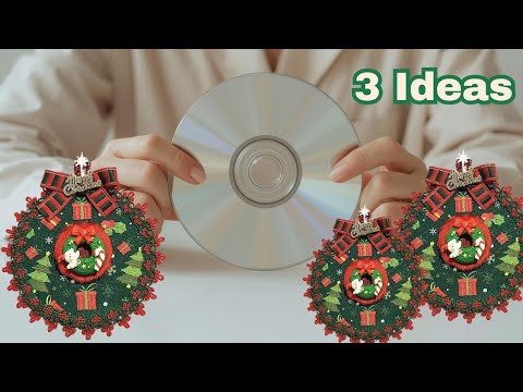 I Turned Old CDs into AMAZING Christmas Decorations – Easy and Cheap DIY 🎄♻️✨