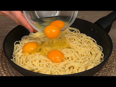 Eier mit Nudeln mischen! Diesen Trick habe ich in einem schicken Restaurant gelernt!